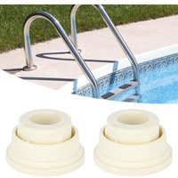 Odipie - niemals verwendet] Pool-Rolltreppe, Gummistopfen für Poolleiter, Stoßstangenstopfen, 2er Set, weiß, Leiterfüße, Poolleiter, Gummistopfen, von ODIPIE
