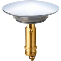 Niemals verwendet] Pop-up-Click-Clack-Ablauf 66 mm für Badezimmerwaschbecken, Küchenspüle, verchromtes Waschbecken aus massivem Messing von ODIPIE