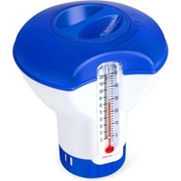 Odipie - niemals verwendet] Schwimmender Poolspender mit Thermometer, automatischer Dosierer, schwimmender Spa-Diffusor, Spender für Pool, Teich, Spa von ODIPIE
