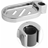 Niemals verwendet] Seifenschale, verstellbarer Duschseifenhalter für Duschstange, Silber (Öffnung: 25 mm) von ODIPIE
