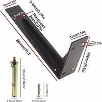 Odipie - niemals verwendet] Set mit 2 Regalhalterungen 290 mm, robuste Halterungen, wandmontierte Regalhalterungen, robuste Halterungen mit von ODIPIE