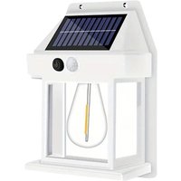 Niemals verwendet] Solarleuchte Außen, Solarleuchten Außen 3 Modi Wasserdicht IP65 Bewegungsmelder für Garage, Garten, Terrasse, Gehweg (Weiß) von ODIPIE