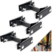 Odipie - niemals verwendet] Terrassenschirmhalter für Deckgeländer, robuster, verstellbarer Schirmständer aus Metall, Außensockel zur Befestigung am von ODIPIE