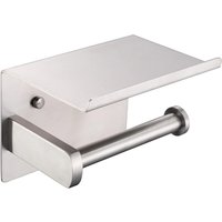 Niemals verwendet] Toilettenpapierhalter, moderner Toilettenpapierhalter aus gebürstetem Edelstahl sus 304 mit Telefonablage, Badezimmer- und von ODIPIE