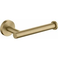 Niemals verwendet] Toilettenpapierhalter aus gebürstetem Gold aus SUS304 Edelstahl, moderner runder Toilettenpapierhalter, Wandmontage, von ODIPIE