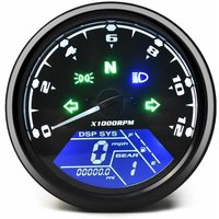 Odipie - niemals verwendet] Universeller Motorrad-Kilometerzähler, LCD-Digital-Tachometer, Drehzahlmesser, Messgeräte mit Nachtlicht, passend für die von ODIPIE