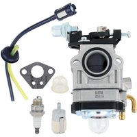 Niemals verwendet] Vergaser für Freischneider 52 cc 49 cc 43 cc, Kit mit Dichtung, Einlass 15 mm, 2-Takt-Freischneider, Vergaser, Ersatz-Heckenschere von ODIPIE