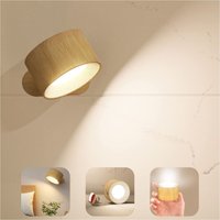 Odipie - niemals verwendet] Wandleuchte für den Innenbereich, Touch-LED-Wandlampe mit USB-Ladeanschluss, Touch-Steuerung, 3 Helligkeitsstufen, 3 von ODIPIE