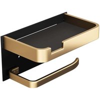 Odipie - niemals verwendet] Wandmontierter Toilettenpapierhalter mit Telefonablage, moderner selbstklebender Toilettenpapierrollenhalter, von ODIPIE