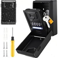 Schlüsselsafe mit 4-stelligem beleuchtetem Digitalcode, wasserdichter, robuster Schlüsselsafe, wetterfester Schlüsselkasten, großer Schlüsselkasten von ODIPIE