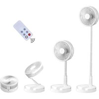 Schreibtisch- und Tischventilator, tragbar und faltbar, verstellbarer Ventilator, Standventilator, per USB wiederaufladbarer Ventilator, 4 von ODIPIE
