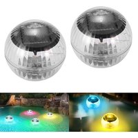 Schwimmende Solar-Poollampe, Outdoor-Solar-Kugelgarten, IP44 wasserdichte Outdoor-Solarlampe für Pool-Teich-Party [Energieklasse A++] von ODIPIE