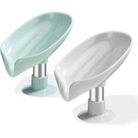 Seifenschale mit Saugnapf, 2er-Set, Seifenhalter für die Dusche, Schwammhalter für die Küchenspüle, Seifenschale mit Abfluss npterbl von ODIPIE