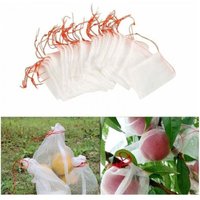 Set mit 100 Insektenschutz-Netzbeuteln, Nylon-Gartenschutznetz, wiederverwendbarer Obst- und Pflanzenschutzbeutel, Anti-Vogel-Traubenbeutel mit von ODIPIE