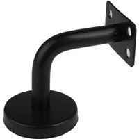 Set mit 4 Handlaufhalterungen aus Edelstahl zur Unterstützung von Wandhandläufen in Fluren, Treppen und Lofts im Innenbereich. (Schwarz), von ODIPIE