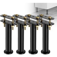Set mit 4 höhenverstellbaren Bettbeinen 18–32 cm – robuste Füße mit mittlerer Stützkraft für Bettrahmen – Lattenrost-Verstärkungsset von ODIPIE