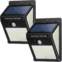 Solarbetriebene Außenleuchte, Bewegungsmelder Solar Außenleuchte, 3 Modi [2er Pack 144 LEDs] Wasserdichte kabellose Solar Außenleuchten von ODIPIE