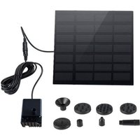 Solarbrunnen – 1,5 w Solar-Springbrunnenpumpe für den Garten im Freien mit 6 Düsen für Vogelbad, Teich, Pool, Terrasse, Gartendekoration von ODIPIE