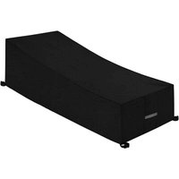 Sonnenliegen-Abdeckung, wasserdicht, winddicht, UV-beständig, 210D Oxford-Gewebe, Sonnenliegen-Abdeckung, Liegestuhl (210 x 75 x 40/80 cm) – Schwarz von ODIPIE