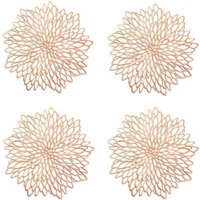 Stück Tischset in Roségold, ausgehöhltes rundes Tischset, runde Tischsets aus Kunststoff von ODIPIE