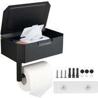 Odipie - Toilettenpapierhalter mit Feuchttücherbox, Toilettenpapierrollenhalter aus Edelstahl zur Wandmontage zum Kleben oder Bohren in Küche und Bad Odipie - Toilettenpapierhalter mit Feuchttücherbox, Toilettenpapierrollenhalter aus Edelstahl zur Wandmontage zum Kleben oder Bohren in Küche und Bad von ODIPIE