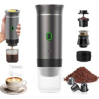 Tragbare Kaffeemaschine, 3-in-1, Espressokocher, elektrische Heizung, 12 V, Espressokocher, wiederaufladbar, für Büro, Reisen, Haus, kompatibel mit Tragbare Kaffeemaschine, 3-in-1, Espressokocher, elektrische Heizung, 12 V, Espressokocher, wiederaufladbar, für Büro, Reisen, Haus, kompatibel mit von ODIPIE