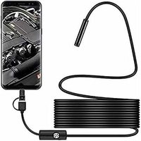 USB-Schlangeninspektionskamera, 2,0 MP IP67 wasserdichtes USB-C-Endoskop, Typ-C-Kamera mit 8 einstellbaren LED-Leuchten für Android, PC von ODIPIE