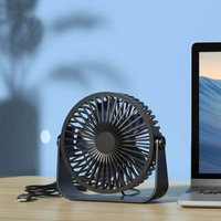 Odipie - USB-Tischventilator, Tischventilator mit 3 Geschwindigkeiten, 360° verstellbarer leiser Ventilator, tragbarer Ventilator für Büro, Zuhause, von ODIPIE