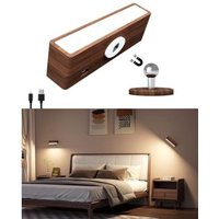 Wandleuchte für Schlafzimmer im Innenbereich, wiederaufladbare kabellose Wand-Nachttischlampe per USB, Helligkeitseinstellung, Touch, LED-Wandlampe von ODIPIE