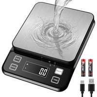 Wasserdicht IPX67 Küchenwaage 10KG, 0,1g Digitalwaage mit Großer Edelstahl Wiegefläche, Wiederaufladbar Lebensmittelwaage,10 Maßeinheiten, Wasserdicht IPX67 Küchenwaage 10KG, 0,1g Digitalwaage mit Großer Edelstahl Wiegefläche, Wiederaufladbar Lebensmittelwaage,10 Maßeinheiten, von ODIPIE