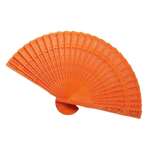 Ventilator Mode Hochzeit Hand Duftenden Party Geschnitzte Folding Fan Vintage Hohl Antike Handventilator(L) von ODJDNLKLWN