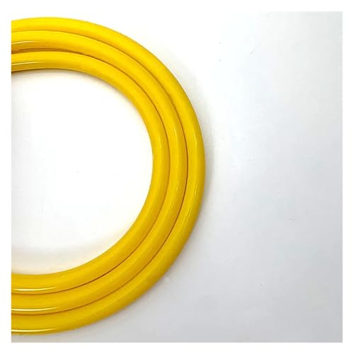ODJDNLKLWN Schlauch 1/3/5 m bunter Silikonschlauch ID5/6/8/10 mm, sicher, flexibel, leicht zu reinigen, for Getränke/Lebensmittel/Labore/Brauereiprojekte Gartenschlauch(Yellow,1 Meter_OD 10XID 6MM) von ODJDNLKLWN