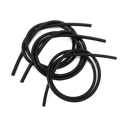 ODJDNLKLWN Schlauch 1M 29 Größen 2mm bis 25mm Lebensmittelqualität Schwarz Silikonschlauch Gummischlauch Wasser Gasleitung Gartenschlauch(1M_OD 8XID 5MM) von ODJDNLKLWN