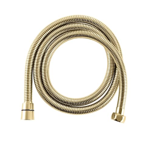 ODJDNLKLWN Schlauch 304 Edelstahl-Brauseschlauch Bidet-Sprüher Ersatzzubehör Handschlauch/Ersatzrohr Rostet Nie Gartenschlauch(Polished Young Gold,180cm) von ODJDNLKLWN