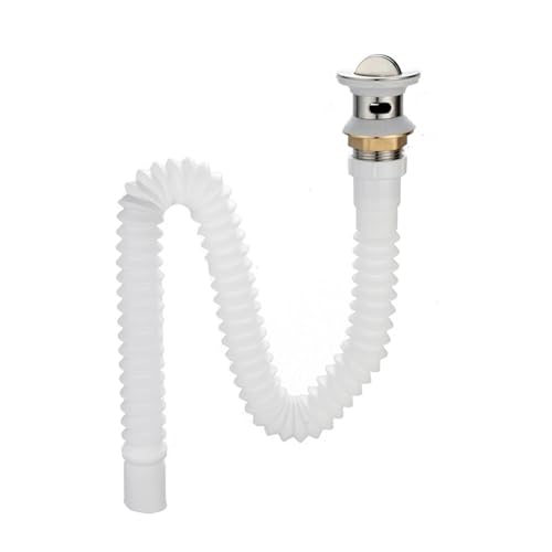 ODJDNLKLWN Schlauch Anti-Geruch 1-1/4 Zoll erweiterbar flexibel 17-42 Universal Küche Waschbecken Kanalisation Abflussrohr Rohr S Falle Gartenschlauch(One Body Type Set) von ODJDNLKLWN