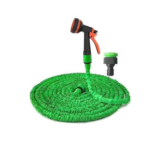 ODJDNLKLWN Schlauch Ausziehbarer Schlauch Hochdruck-Autowaschanlage Reinigung Wasserpistole Hausgarten Bewässerungsrohre Gartenbedarf 25FT-200FT Gartenschlauch(04,1.6CM_200FT) von ODJDNLKLWN