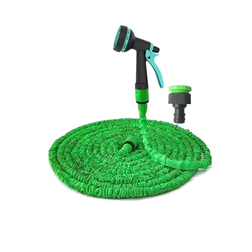 ODJDNLKLWN Schlauch Ausziehbarer Schlauch Hochdruck-Autowaschanlage Reinigung Wasserpistole Hausgarten Bewässerungsrohre Gartenbedarf 25FT-200FT Gartenschlauch(06,1.6CM_100FT) von ODJDNLKLWN