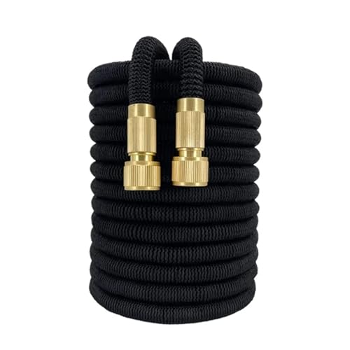 ODJDNLKLWN Schlauch Bewässerungsschlauch, flexibel, erweiterbar, Gartenrollen, Wasserleitung, Autowaschanlage, Schnellverbinder mit 25 ft-150ft Gartenschlauch(Colour 1,1/2''_125FT) von ODJDNLKLWN