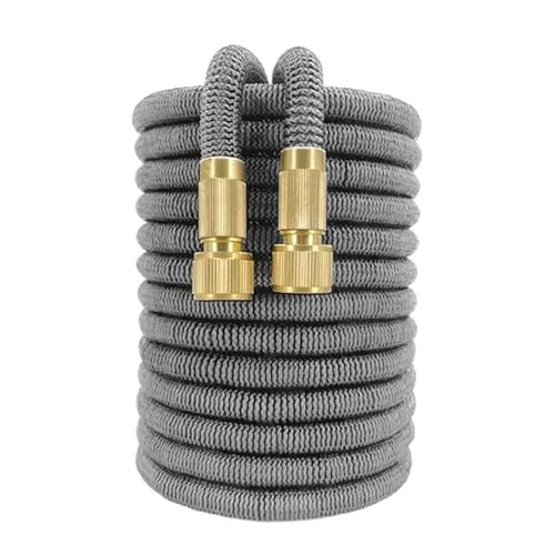 ODJDNLKLWN Schlauch Bewässerungsschlauch, flexibel, erweiterbar, Gartenrollen, Wasserleitung, Autowaschanlage, Schnellverbinder mit 25 ft-150ft Gartenschlauch(Colour 4,1/2''_150FT) von ODJDNLKLWN