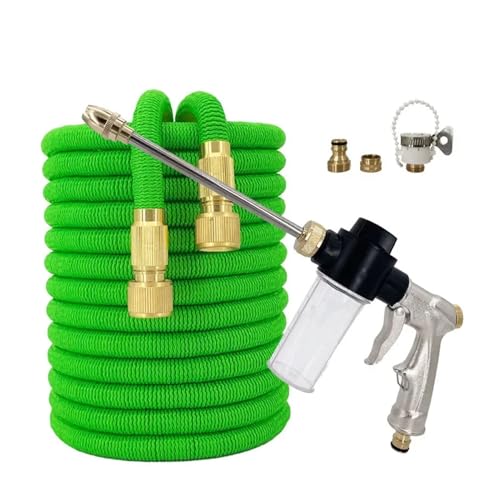 ODJDNLKLWN Schlauch Flexibler Gartenschlauch und ausziehbares Sprührohr Hochdruckpistolenzubehör Gartenschlauch(G,1/2''_25FT) von ODJDNLKLWN