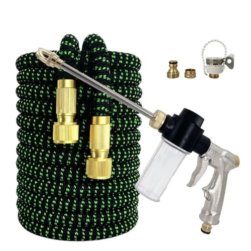 ODJDNLKLWN Schlauch Flexibler Gartenschlauch und ausziehbares Sprührohr Hochdruckpistolenzubehör Gartenschlauch(K,1/2''_100FT) von ODJDNLKLWN