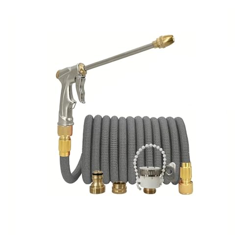 ODJDNLKLWN Schlauch Flexibler Schlauch for Hochdruckwasserpistolen, verschleißfester, langlebiger und Einstellbarer Sprühstrahl for die Rasenbewässerung Gartenschlauch(1/2''_100FT) von ODJDNLKLWN