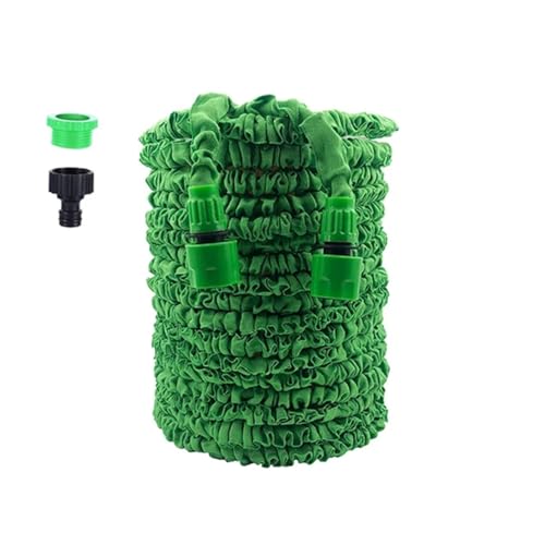 ODJDNLKLWN Schlauch Hausgarten-Bewässerungsschlauch, schwarz, erweiterbar, Hochdruck-Autowaschanlage, saubere Wasserpistole, Gartenbedarf, 25-200 Fuß Gartenschlauch(Green,Other_150FT) von ODJDNLKLWN