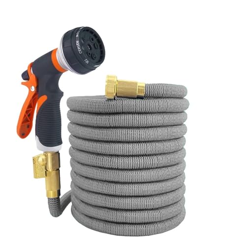 ODJDNLKLWN Schlauch Hochdruck-Autowaschschlauch-Erweiterung Haushälterin Gartenbewässerung 8 Funktion Reinigungswasserspray Gartenschlauch(3/4''_125FT) von ODJDNLKLWN