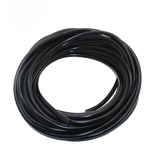 ODJDNLKLWN Schlauch Vakuum Silikon Schlauch Auto Racing Ladeluftkühler Linie Rohr Rohr Schwarz Rot Blau Auto Silica Gel Gartenschlauch(Black,1 Meter_ID 4MM) von ODJDNLKLWN