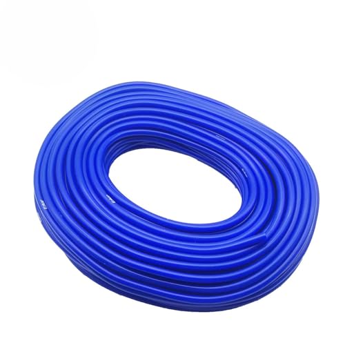 ODJDNLKLWN Schlauch Vakuum Silikon Schlauch Auto Racing Ladeluftkühler Linie Rohr Rohr Schwarz Rot Blau Auto Silica Gel Gartenschlauch(Blue,5 Meter_ID 3MM) von ODJDNLKLWN