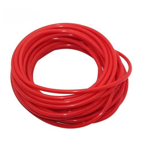 ODJDNLKLWN Schlauch Vakuum Silikon Schlauch Auto Racing Ladeluftkühler Linie Rohr Rohr Schwarz Rot Blau Auto Silica Gel Gartenschlauch(Red,2 Meter_ID 3MM) von ODJDNLKLWN