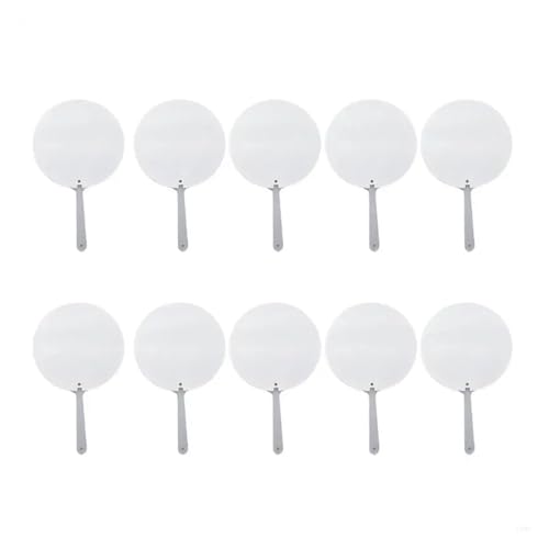 Ventilator 10 Stück doppelseitige Sublimations-Handfächer for Kirchenfunktionen und einzigartiges Geschenk Handventilator(Round) von ODJDNLKLWN