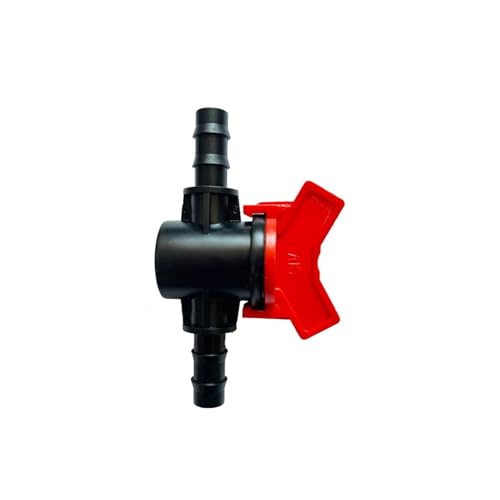 Schlauchverbinder, 2 Stück, geriffelt, aus Kunststoff, direkter Stoppschalter, Schlauchanschluss für Aquarium- und Gartenbewässerung, Adapter (8 mm, 2 Stück) von ODJDNLKLWN