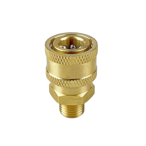 Rohrverbinder Messing 1/4 "Schnell Stecker & Trennen Adapter Hochdruckreiniger Hydraulische Kupplungen Düse Stecker for Garten Bewässerung Waschen Adapter(A) von ODJDNLKLWN